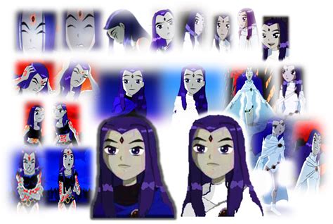 teen titans raven long hair collage by 9029561 on deviantart