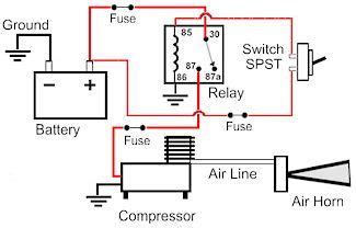 volt air horn wiring diagram schematic rawanology