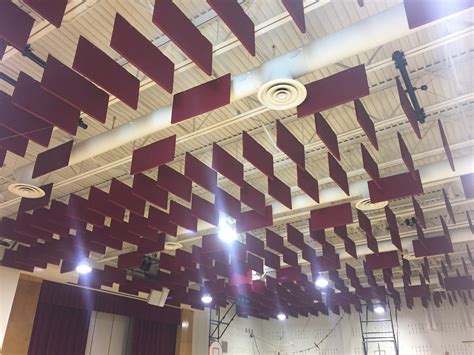 fabric cloth wrapped hanging acoustic sound baffles