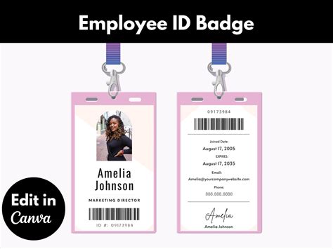 employee id badge employee id card office badge office id card