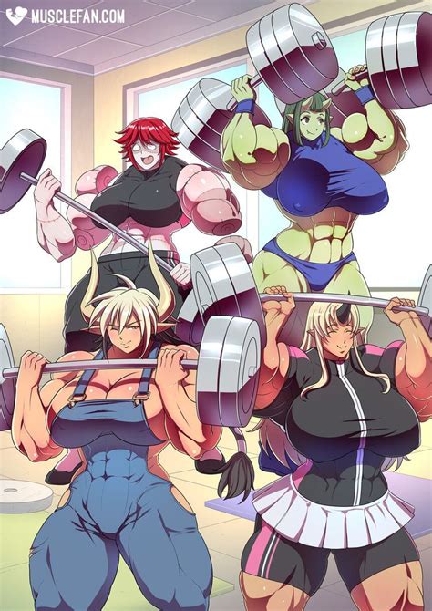 Muscular Monster Girls By Muscle Fan Comics Character Art Female