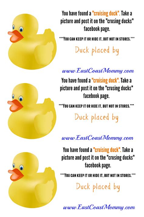 cruising duck tag template
