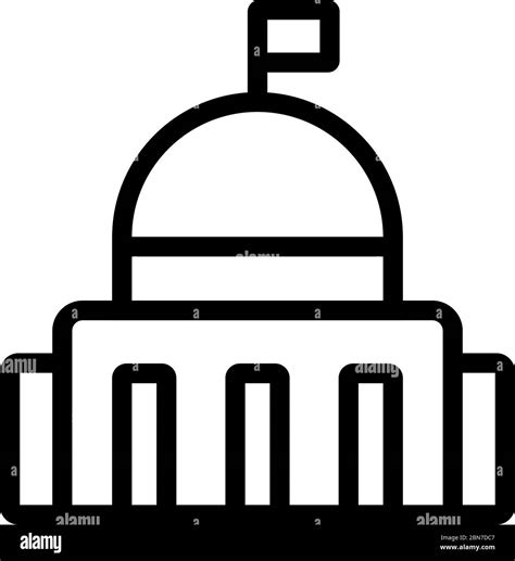 political government building icon vector outline illustration stock vector image art alamy