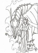 Eragon Saphira Arya Eyed Fanart sketch template