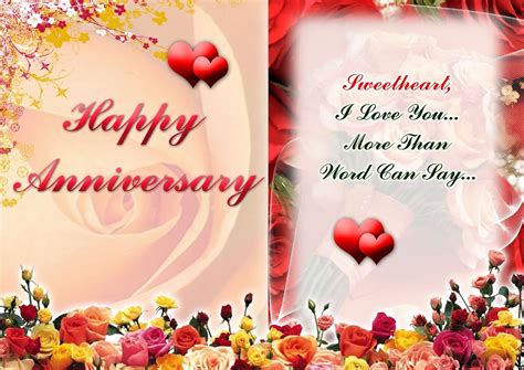 happy anniversary sweetheart  love youmore  words