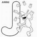Coloring Pages Letter Alphabet Sesame Juggle Grover Abc sketch template