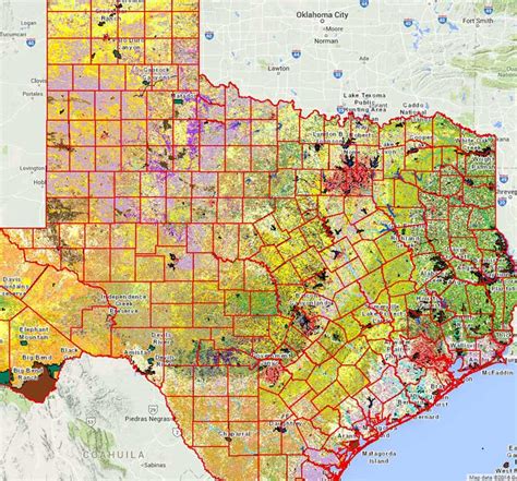 map  central texas counties
