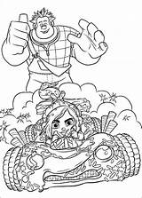 Rush Sugar Coloring Pages Wreck Color Ralph Getcolorings sketch template