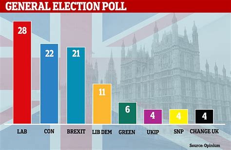 european elections poll brexit party  win  votes  labour  tories daily mail