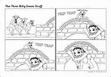 Billy Gruff Goats Three Preschool Sequencing Sheet Coloring sketch template