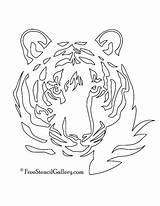 Stencils Freestencilgallery Kirigami Tigre sketch template