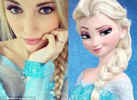 frozen it s the human elsa as model anna faith reveals she is a real