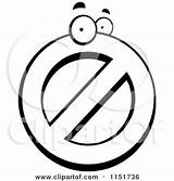 Symbol Prohibited Coloring Cartoon Character Clipart Cory Thoman Outlined Vector 2021 sketch template