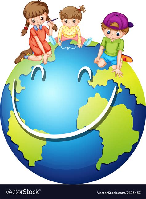 children  happy world royalty  vector image