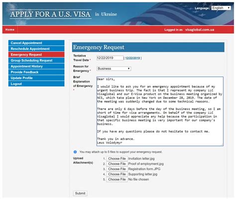 emergency visa request visaglobal mediafayly
