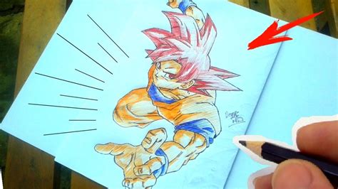 Como Desenhar O Goku Super Sayajin Deus Dragonball Super Em Tempo