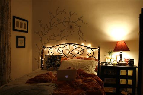 bed hipster lights nice photography image 417548 on