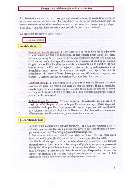 comment reussir une dissertation juridique cours de droit cours