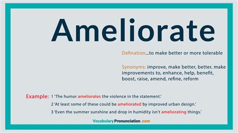 ameliorate   pronounce english words words