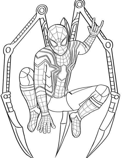 iron spider coloring pages coloring home