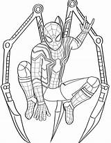 Coloring Pages Spiderman Spider Iron Color sketch template