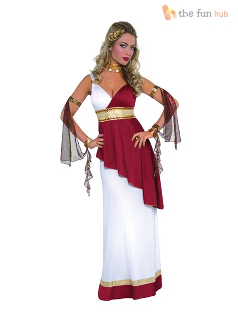 Ladies Greek Toga Roman Grecian Goddess Fancy Dress Womens Costume Plus