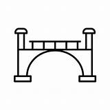 Bridge Icon Vector Line Vecteezy Icons Nehar Graphic sketch template