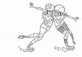 Coloring Pages Template Roller Derby sketch template