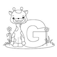 animal alphabet letter  coloring page embroidery applique coloring