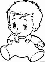 Coloring Baby Boy Pages Cute Printable Print Book sketch template