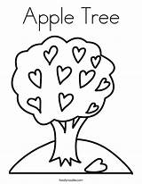 Coloring Tree Apple Trees Hearts Pages Valentine Valentines Fruit Chicka Print Color Printable Worksheet Twistynoodle Noodle California Cherry Login Boom sketch template