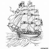 Bateau Capitaine Ship Pirate Mayflower Rigged sketch template