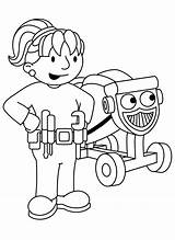 Bob Builder Coloring Pages Printable Kids Clipart Train Print Colouring Wendy Color Something sketch template