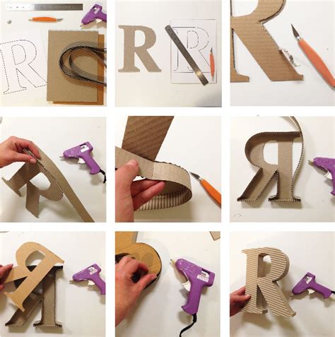 large  cardboard letters