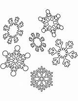 Nieve Copos Pintar Nieves Snowflakes sketch template