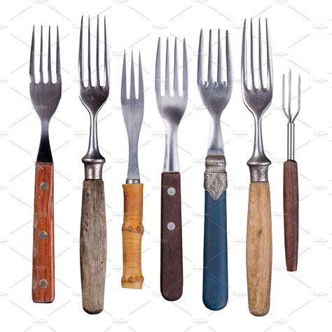 set  forks featuring fork background  white high quality food