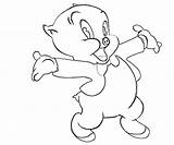 Pig Porky Coloring Pages Popular sketch template