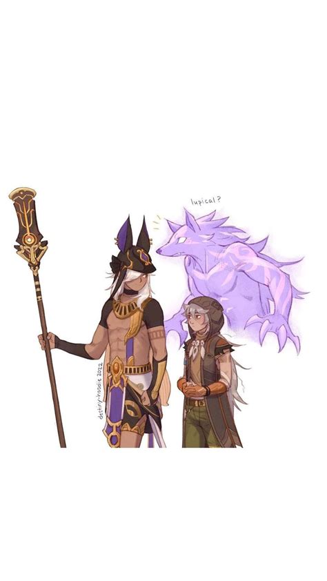 Cyno With Razor🐺💜 Concept Art Characters Character Art Cute