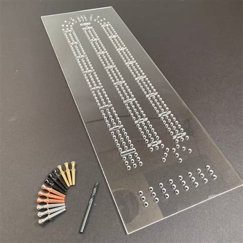 printable  cribbage board drilling templates