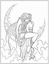 Coloring Pages Fairy Gothic Printable Colouring Color Books Getcolorings sketch template