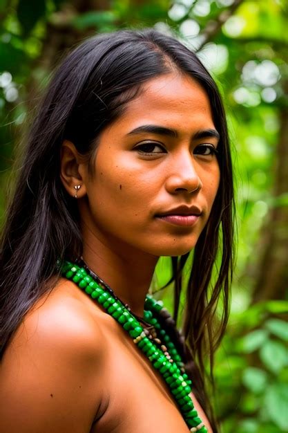 Belleza Indómita Del Amazonas Un Retrato Cautivador De Una Mujer