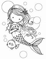 Coloring Mermaid Pages Little Kids Printable Girls Unicorn sketch template