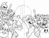 Smash Bros Coloring Super Pages Brothers Printable Samus Color Sheets Print Para Mario Dibujos Colouring Kids Clipart Drawing Colorear Popular sketch template