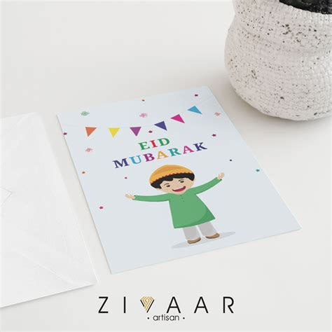 childrens character eid card zivaar  home  personalised