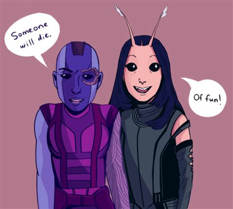 they re cute °guardians of the galaxy° gamora and