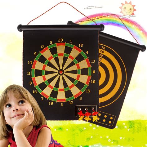 cm double sided magnetic darts board darts target dual purpose  family sports game