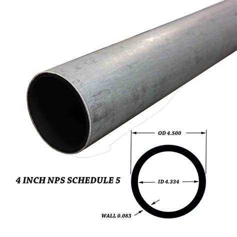 stainless steel pipe   nps  inches long schedule   od   id seamless