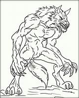 Werewolf Coloring Pages Printable Getdrawings sketch template