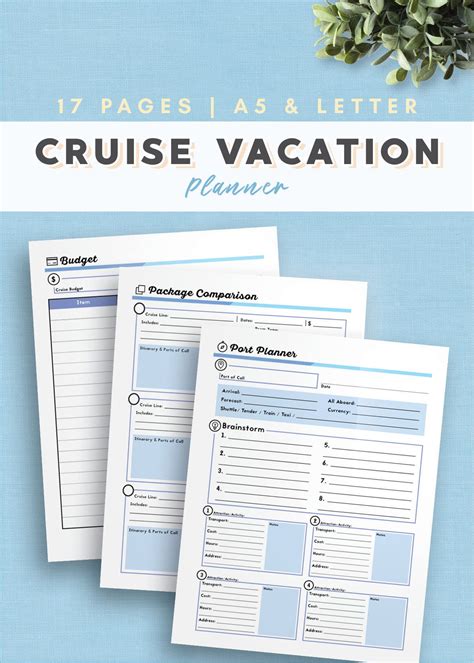 cruise planner travel itinerary cruise vacation planning etsy