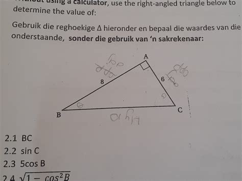 solved ut   calculator    angled triangle   determine